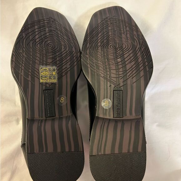NWT Bruno Marc Men's Loafers M Giorgio Black Square Bicycle Toe Shoes Size 8 - Picture 6 of 11